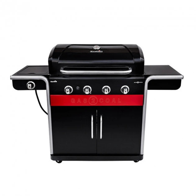 Barbecue Gaz Et Charbon Hybride Char-Broil Gas2coal 440 4 Brûleurs + 1 Latéral 1 Barbecue Gaz Et Charbon Hybride Char-Broil Gas2coal 440 4 Brûleurs + 1 Latéral