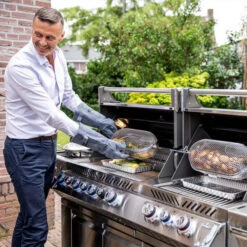 Napoleon Barbecue Gaz Napoléon Prestige Pro 825 SIBPSS 6 Brûleurs + 1 Latéral + 1 Arrière -Pas Cher Barbecue & Brasero Magasin barbecue gaz napoleon pro infrarouge inox 825 4