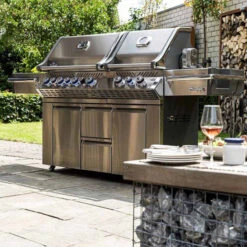 Napoleon Barbecue Gaz Napoléon Prestige Pro 825 SIBPSS 6 Brûleurs + 1 Latéral + 1 Arrière -Pas Cher Barbecue & Brasero Magasin barbecue gaz napoleon pro infrarouge inox 825 6
