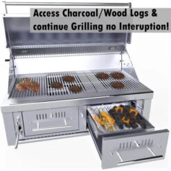 Barbecue Gaz Et Charbon Hybride Encastrable Sunstone Inox 2 Brûleurs 13 Barbecue Gaz Et Charbon Hybride Encastrable Sunstone Inox 2 Brûleurs -Pas Cher Barbecue & Brasero Magasin barbecue hybride gaz et charbon encastrable sunstone emchdz42 5