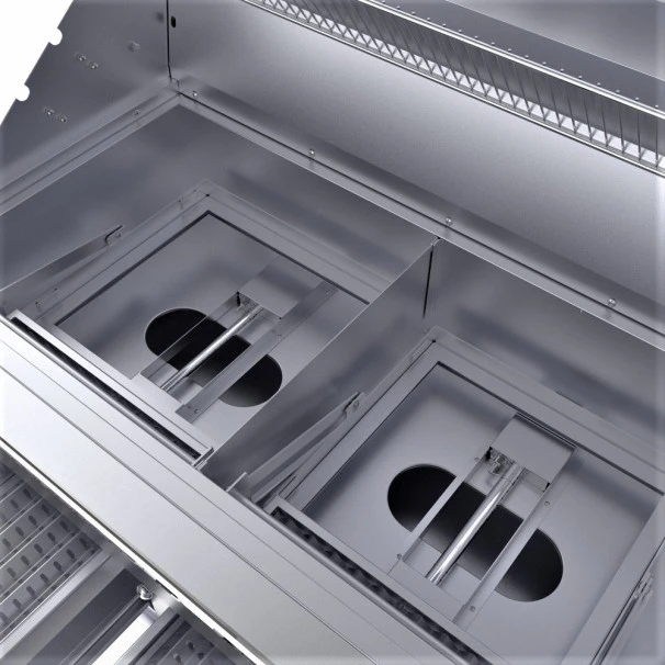 Barbecue Gaz Et Charbon Hybride Encastrable Sunstone Inox 2 Brûleurs 7 Barbecue Gaz Et Charbon Hybride Encastrable Sunstone Inox 2 Brûleurs – Image 7