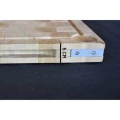 Billot à Poser Avec Rigole En Bois Debout De Charme Et équerres Inox 50 X 40 Cm -Pas Cher Barbecue & Brasero Magasin billot a poser equerres inox 50x40x5cm 4