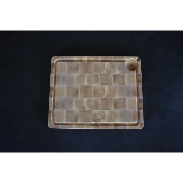 Billot Avec Rigole En Bois Debout De Charme 40 X 32 Cm 3 Billot Avec Rigole En Bois Debout De Charme 40 X 32 Cm – Image 3