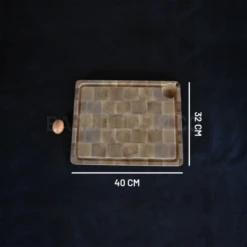 Billot Avec Rigole En Bois Debout De Charme 40 X 32 Cm