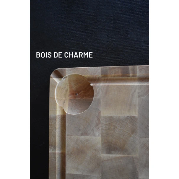 Billot Avec Rigole En Bois Debout De Charme 40 X 32 Cm 5 Billot Avec Rigole En Bois Debout De Charme 40 X 32 Cm – Image 5