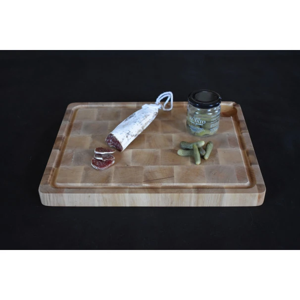 Billot Avec Rigole En Bois Debout De Charme 40 X 32 Cm 6 Billot Avec Rigole En Bois Debout De Charme 40 X 32 Cm – Image 6