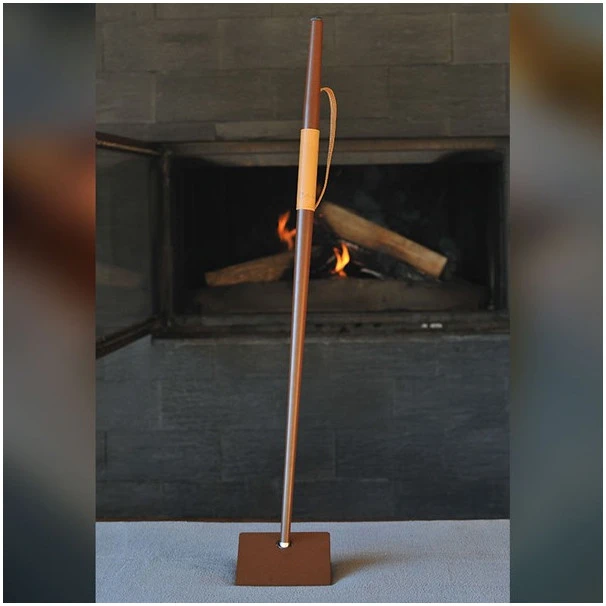 Bouffadou Buffadoo Alu Effilé Acier Corten/cuir Beige 80 Cm 2 Bouffadou Buffadoo Alu Effilé Acier Corten/cuir Beige 80 Cm – Image 2