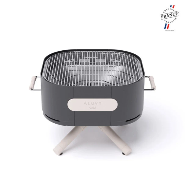 Braséro Aluvy Sam Originale (pied Blanc) Grilles Et Couvercle - 12 Couleurs 3 Braséro Aluvy Sam Originale (pied Blanc) Grilles Et Couvercle - 12 Couleurs – Image 3