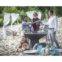 Braséro Plancha Artiss G1 Graphite 90 Cm Plaque Inox -Pas Cher Barbecue & Brasero Magasin brasero artiss g1 graphite plancha acier inoxydable 3