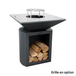 Braséro Plancha Artiss G2 Graphite 90 Cm Plaque Acier -Pas Cher Barbecue & Brasero Magasin brasero artiss g2 graphite plancha acier carbone 3