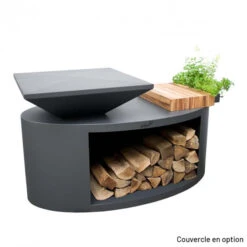 Braséro Plancha Artiss G3 Graphite 90 Cm Acier Inoxydable Et Tablette Bois -Pas Cher Barbecue & Brasero Magasin brasero artiss g3 graphite plancha acier inoxydable et tablette bois 5