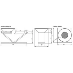 Braséro Plancha Artiss G5 Corten 90 Cm Plaque Inox Et Tablette Granit -Pas Cher Barbecue & Brasero Magasin brasero artiss g5 corten plancha acier inoxydable et tablette granite 3