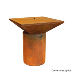 Braséro Plancha Artiss G6 Corten 90 Cm Plaque Acier -Pas Cher Barbecue & Brasero Magasin brasero artiss g6 corten plancha acier carbone 4