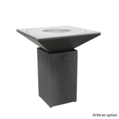 Braséro Plancha Artiss G7 Graphite 90 Cm Acier -Pas Cher Barbecue & Brasero Magasin brasero artiss g7 graphite plancha acier carbone 2