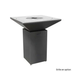 Braséro Plancha Artiss G7 Graphite 90 Cm Acier -Pas Cher Barbecue & Brasero Magasin brasero artiss g7 graphite plancha acier carbone 3