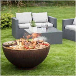 Braséro De Jardin Barbecue Plancha Boule Acier Corten Ø100 X H50 Cm 6 Braséro De Jardin Barbecue Plancha Boule Acier Corten Ø100 X H50 Cm -Pas Cher Barbecue & Brasero Magasin brasero boule corten diam 100 grilleplancha 2