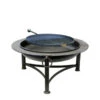Braséro De Jardin Firepit Saturn Ø80 X H58 Cm + Grille Bbq