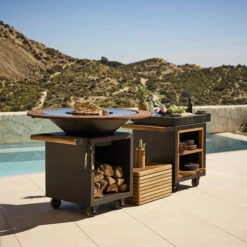 Braséro Plancha OFYR Storage 100 Pro Black -Pas Cher Barbecue & Brasero Magasin brasero ofyr classic storage pro 100 plancha black 1