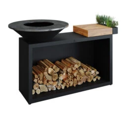 Braséro Plancha OFYR Island 85 Black Billot Teck