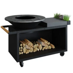 Braséro Plancha OFYR Island 100 Pro Black Billot Céramique