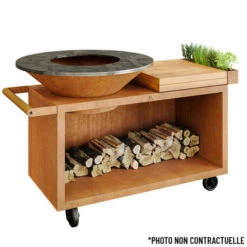 Produits populaires -Pas Cher Barbecue & Brasero Magasin brasero ofyr island pro 100 bois de teckplancha acier 1