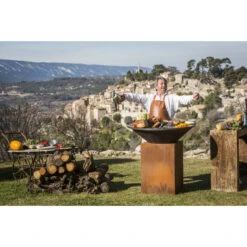 Braséro Plancha OFYR Classic 100 Acier Corten -Pas Cher Barbecue & Brasero Magasin brasero plancha ofyr classic 100 100 3