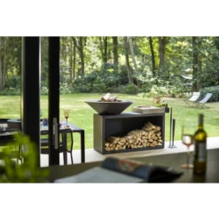 Braséro Plancha OFYR Island 85 Black Billot Céramique -Pas Cher Barbecue & Brasero Magasin brasero plancha ofyr island black 85 ceramique anthracite 2