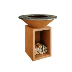 Braséro Plancha OFYR Classic Storage 100 Acier Corten -Pas Cher Barbecue & Brasero Magasin brasero plancha ofyr storage 100 3