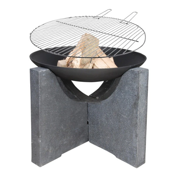 ESSCHERT DESIGN Braséro Sur Socle Granito 60 + 1/2 Grille BBQ 1 ESSCHERT DESIGN Braséro Sur Socle Granito 60 + 1/2 Grille BBQ