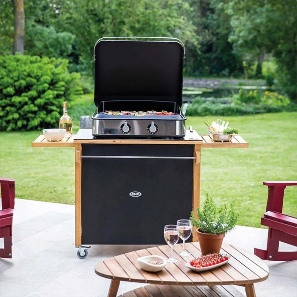 Desserte Universelle Plancha 2 Feux ENO Emile Robinier Et HPL Noir 2 Desserte Universelle Plancha 2 Feux ENO Emile Robinier Et HPL Noir – Image 2