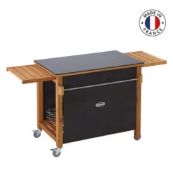 Desserte Universelle Plancha 2 Feux ENO Emile Robinier Et HPL Noir 9 Desserte Universelle Plancha 2 Feux ENO Emile Robinier Et HPL Noir -Pas Cher Barbecue & Brasero Magasin chariot emile en robinier et hpl noir eno 2