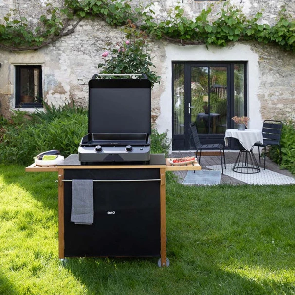 Desserte Universelle Plancha 2 Feux ENO Emile Robinier Et HPL Noir 1 Desserte Universelle Plancha 2 Feux ENO Emile Robinier Et HPL Noir