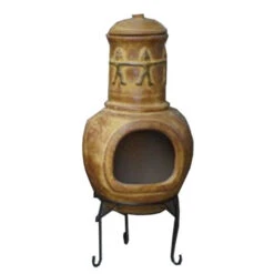 Cheminée Mexicaine Extérieure Grand Modèle 106 Cm Jaune