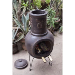 Cheminée Mexicaine Extérieure Grand Modèle 106 Cm Marron 5 Cheminée Mexicaine Extérieure Grand Modèle 106 Cm Marron -Pas Cher Barbecue & Brasero Magasin cheminee mexicaine gm 106cm design marron sur base 2