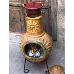 Cheminée Mexicaine Extérieure Grand Modèle 106 Cm Soleil Jaune 7 Cheminée Mexicaine Extérieure Grand Modèle 106 Cm Soleil Jaune -Pas Cher Barbecue & Brasero Magasin cheminee mexicaine gm 106cm soleil jaune sur base 3