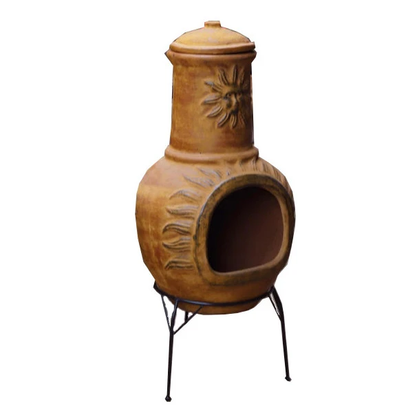 Cheminée Mexicaine Extérieure Grand Modèle 106 Cm Soleil Jaune 1 Cheminée Mexicaine Extérieure Grand Modèle 106 Cm Soleil Jaune