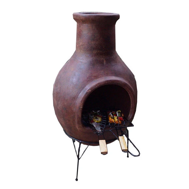 Cheminée Mexicaine Extérieure Jumbo Rouge 113 Cm 2 Cheminée Mexicaine Extérieure Jumbo Rouge 113 Cm – Image 2