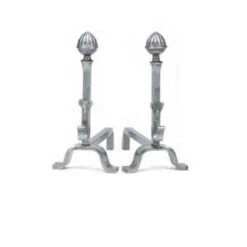 Chenets à Crochets Cheminée Ogive Forgée