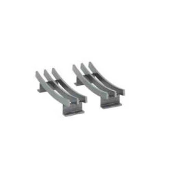 Chenets Cheminée Moderne Courbe 35 X 10 Cm (paire)