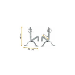 Chenets Cheminée Anneaux 37 X 44 Cm -Pas Cher Barbecue & Brasero Magasin chenets reignoux avec anneaux 37 x 44 cm 1