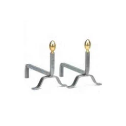 Chenets Cheminée Tête Ogive Laiton