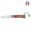 Couteau Outdoor Opinel N°8 Softgrip Terre/rouge