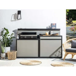 Desserte Universelle 3-4 Feux Forge Adour Acier Noir Et Gris -Pas Cher Barbecue & Brasero Magasin desserte forge adour acier noir et gris 2