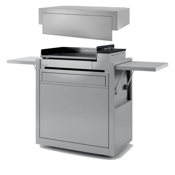 Ensemble Plancha électrique Fonte Forge Adour Premium E60 Inox Sur Chariot + Capot 1 Ensemble Plancha électrique Fonte Forge Adour Premium E60 Inox Sur Chariot + Capot