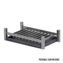 Grille Porte-bûches Sur Pieds Moderne 61 X 34 Cm -Pas Cher Barbecue & Brasero Magasin grille porte buches 61x34 cm berceau moderne rectangle 2