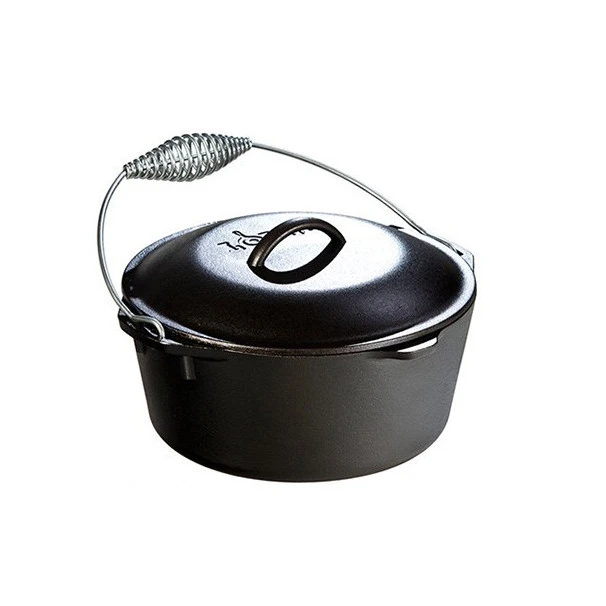 Marmite Avec Poignée De Retenue Lodge 5L Fonte 1 Marmite Avec Poignée De Retenue Lodge 5L Fonte