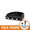 PACK PROMO Plancha Gaz Le Marquier Amalia 360 Acier Noir