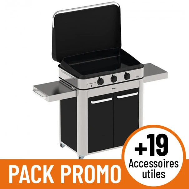 Pack Full Option Plancha Gaz Enosign 80 Inox Et Noir 1 Pack Full Option Plancha Gaz Enosign 80 Inox Et Noir