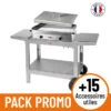PACK PROMO Plancha Krampouz Full Option Design Double électrique + Chariot + Capot