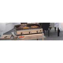 PACK PROMO Full Option Plancha Gaz Le Marquier Amalia 375 Inox Sur Chariot Avec Capot -Pas Cher Barbecue & Brasero Magasin pack s lemarq full noption amalia 375 inox ch i ca i marq 015 6
